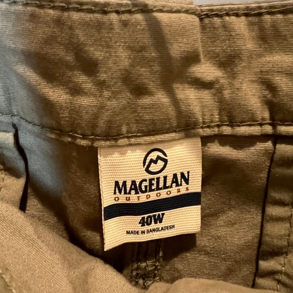 Magellan Outdoors Mens 40W Shorts Olive Green Casual Comfort‎ - Picture 2 of 4